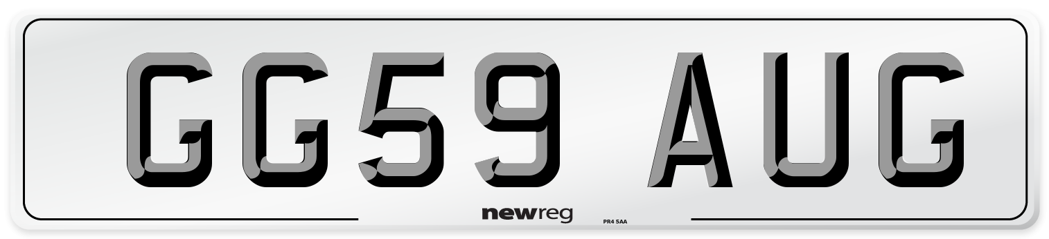 GG59 AUG Number Plate from New Reg